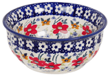 Bowl, Round, 6.5" in "Bold Red Blossoms" by Manufaktura | M084U-P217