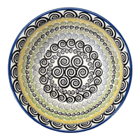 A picture of a Polish Pottery 7.75" Bowl (Hypnotic Night) | M085M-CZZC as shown at PolishPotteryOutlet.com/products/7-75-bowl-hypnotic-night-m085m-czzc