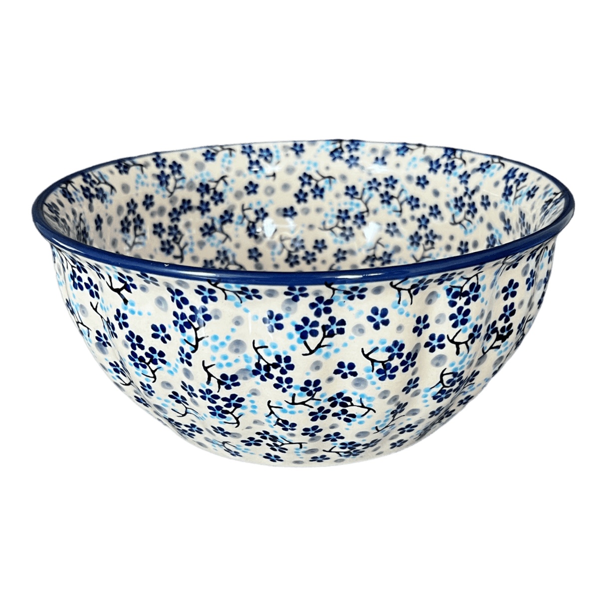 Bowl, Round, 7.75" in "Scattered Blues" by Manufaktura | M085S-AS45