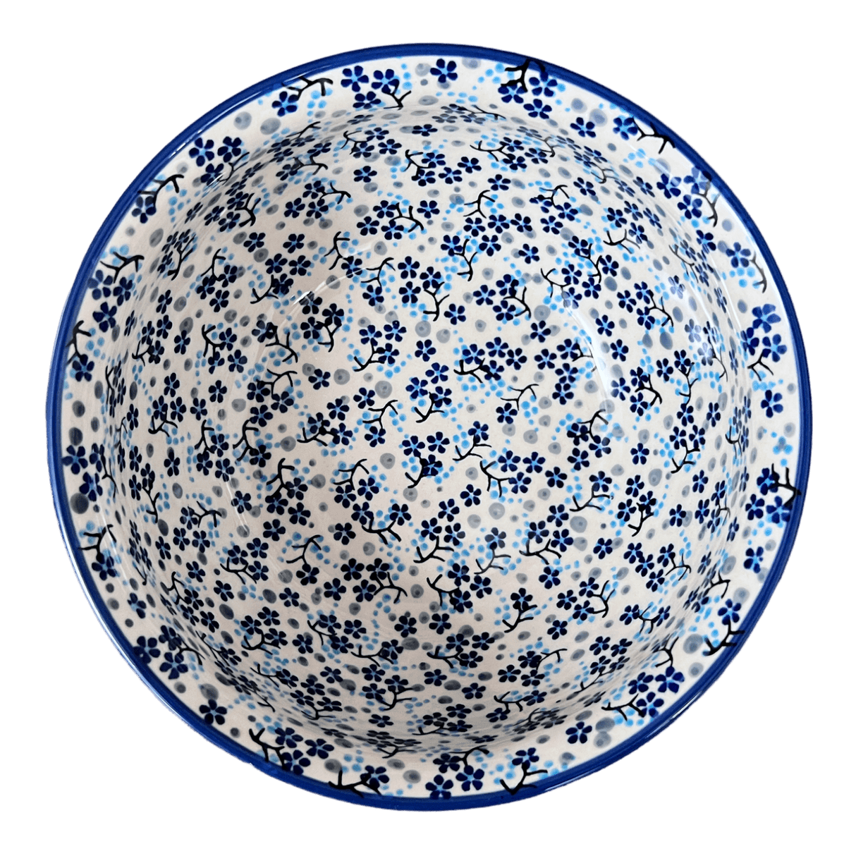 Bowl, Round, 7.75" in "Scattered Blues" by Manufaktura | M085S-AS45