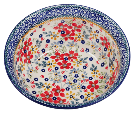 Bowl, Round, 7.75" in "Ruby Bouquet" by Manufaktura | M085S-DPCS