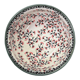 Polish Pottery 7.75" Bowl (Cherry Blossom) | M085S-DPGJ Additional Image at PolishPotteryOutlet.com