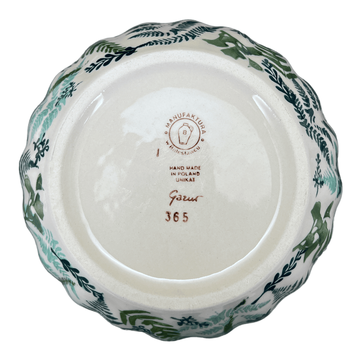 Bowl, Round, 7.75" in "Scattered Ferns" by Manufaktura | M085S-GZ39