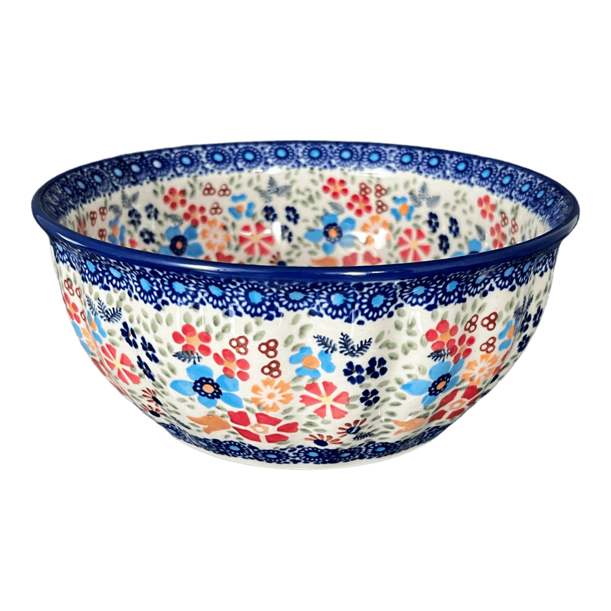 Bowl, Round, 7.75" in "Festive Flowers" by Manufaktura | M085S-IZ16