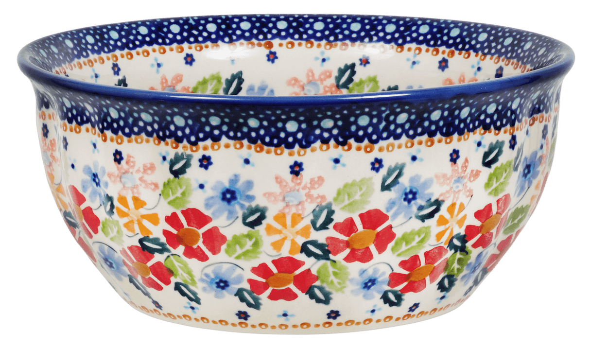 Bowl, Round, 7.75" in "Brilliant Bouquet" by Manufaktura | M085S-J113