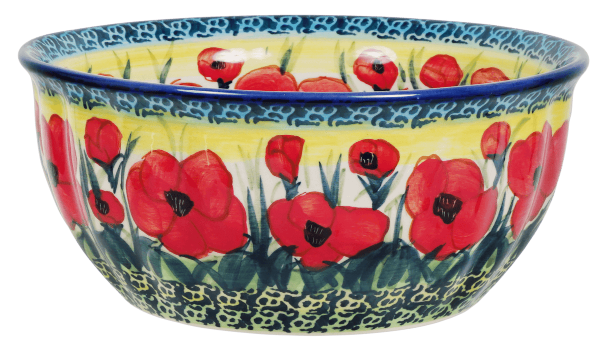 Bowl, Round, 7.75" in "Poppies in Bloom" by Manufaktura | M085S-JZ34