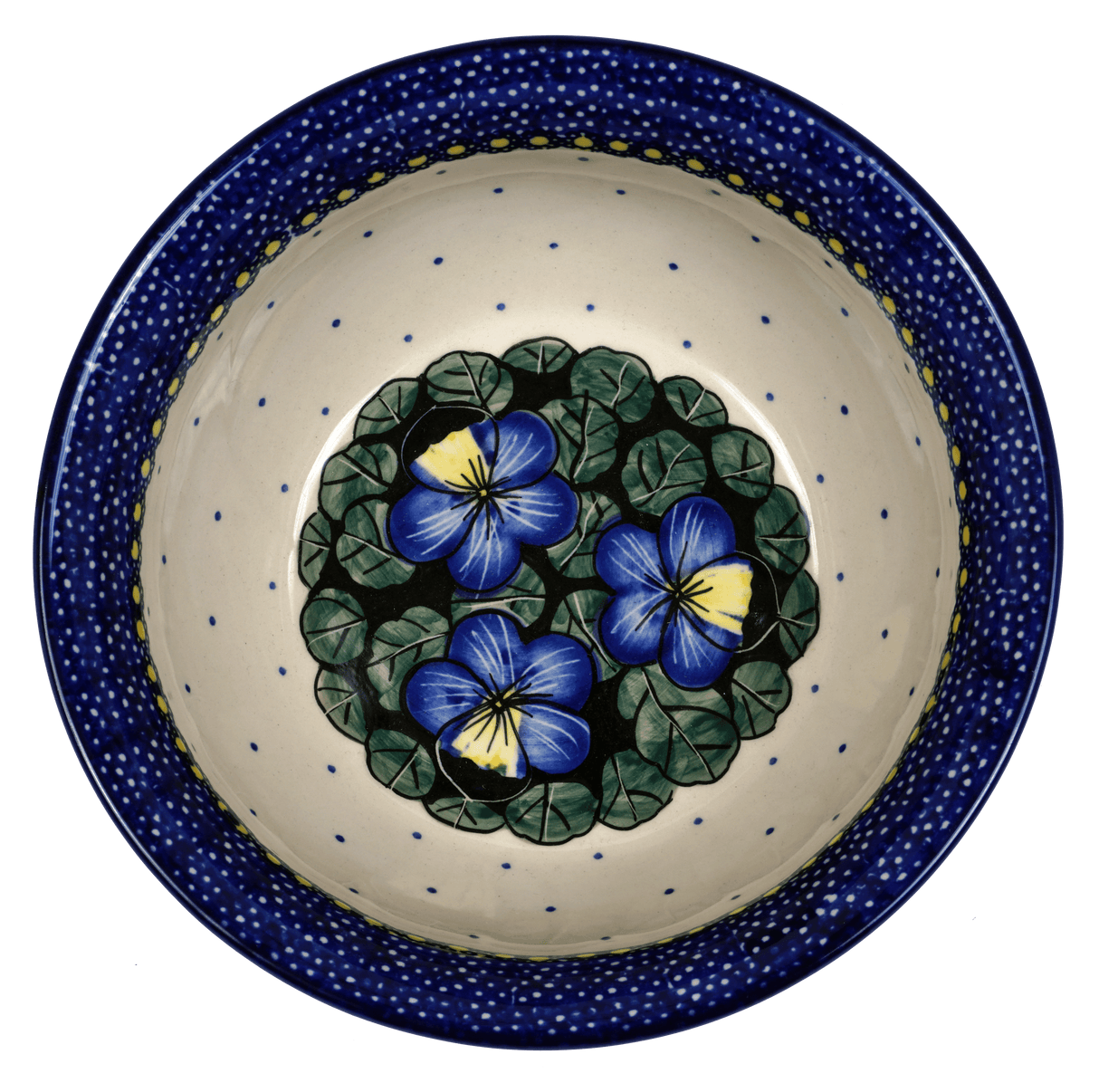 Bowl, Round, 7.75" in "Pansies" by Manufaktura | M085S-JZB