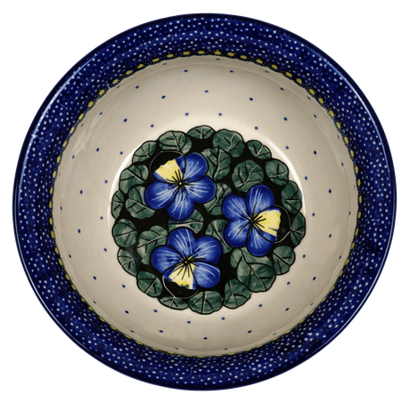 Bowl, Round, 7.75" in "Pansies" by Manufaktura | M085S-JZB