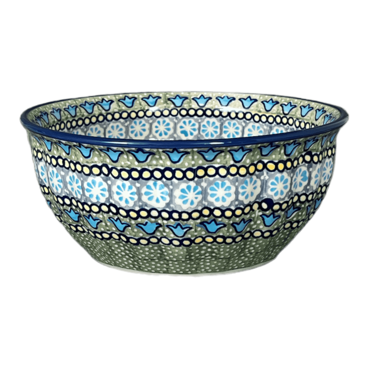 Bowl, Round, 7.75" in "Blue Bells" by Manufaktura | M085S-KLDN