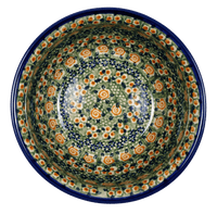 A picture of a Polish Pottery 7.75" Bowl (Perennial Garden) | M085S-LM as shown at PolishPotteryOutlet.com/products/775-bowls-perennial-garden