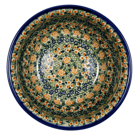 Polish Pottery 7.75" Bowl (Perennial Garden) | M085S-LM Additional Image at PolishPotteryOutlet.com
