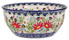 Polish Pottery 7.75" Bowl (Floral Fantasy) | M085S-P260 at PolishPotteryOutlet.com