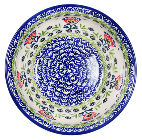 Bowl, Round, 7.75" in "Floral Fans" by Manufaktura | M085S-P314