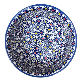 Polish Pottery 7.75" Bowl (Field of Daisies) | M085S-S001 Additional Image at PolishPotteryOutlet.com