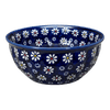 Polish Pottery 7.75" Bowl (Midnight Daisies) | M085S-S002 at PolishPotteryOutlet.com