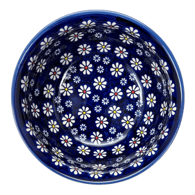 Polish Pottery 7.75" Bowl (Midnight Daisies) | M085S-S002 Additional Image at PolishPotteryOutlet.com