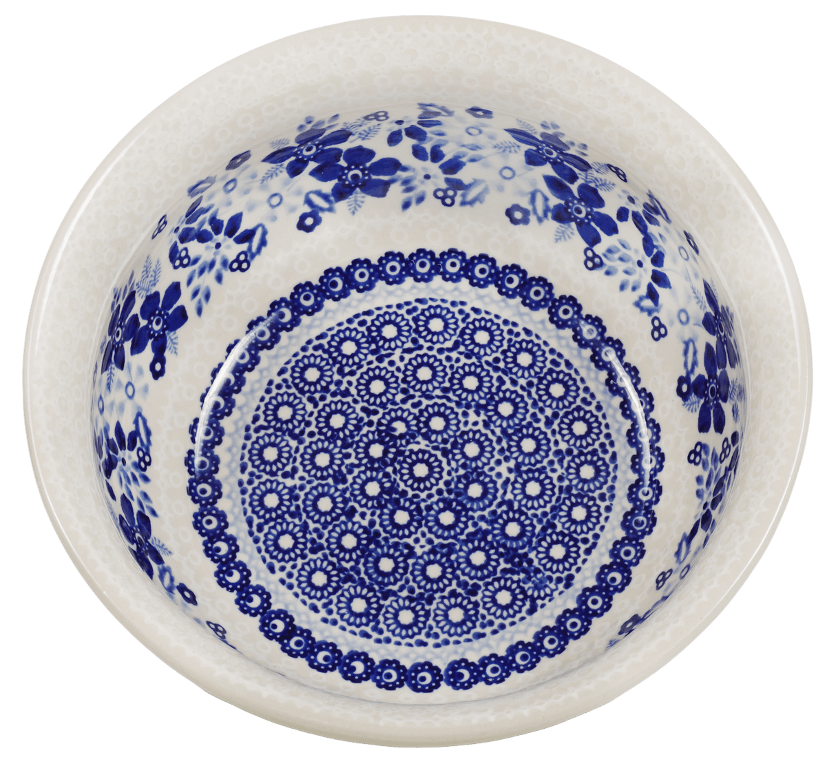 Bowl, Round, 7.75" in "Duet in Blue & White" by Manufaktura | M085S-SB04