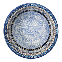 A picture of a Polish Pottery 7.75" Bowl (Lilac Fields) | M085S-WK75 as shown at PolishPotteryOutlet.com/products/7-75-bowl-lilac-fields-m085s-wk75