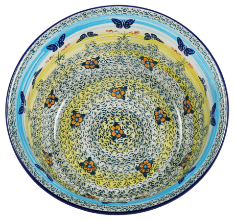 Bowl, Round, 7.75" in "Butterflies in Flight" by Manufaktura | M085S-WKM