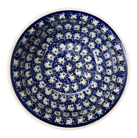 A picture of a Polish Pottery 7.75" Bowl (Fish Eyes) | M085T-31 as shown at PolishPotteryOutlet.com/products/7-75-bowl-fish-eyes-m085t-31