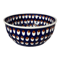 A picture of a Polish Pottery 7.75" Bowl (Pheasant Feathers) | M085T-52 as shown at PolishPotteryOutlet.com/products/7-75-bowl-pheasant-feathers-m085t-52