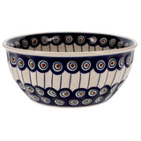 Bowl, Round, 7.75" in "Peacock in Line" by Manufaktura | M085T-54A