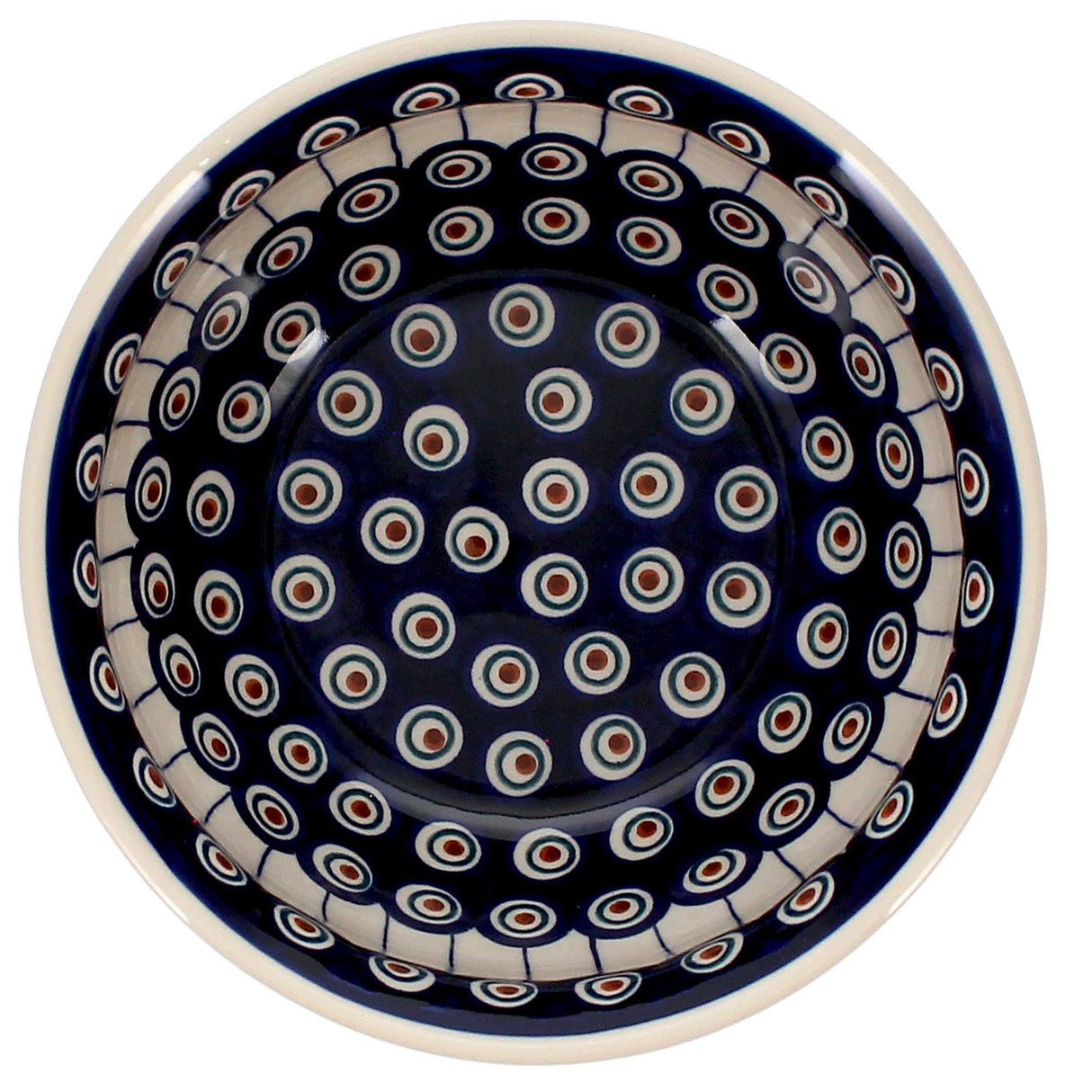 Bowl, Round, 7.75" in "Peacock in Line" by Manufaktura | M085T-54A