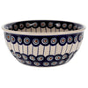 Polish Pottery 7.75" Bowl (Peacock in Line) | M085T-54A at PolishPotteryOutlet.com