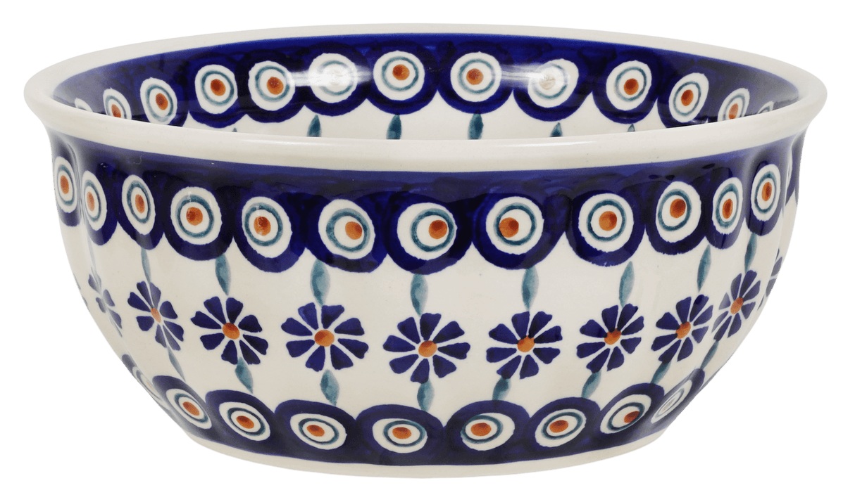 Bowl, Round, 7.75" in "Floral Peacock" by Manufaktura | M085T-54KK