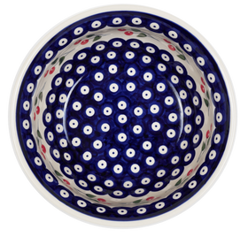 Polish Pottery 7.75" Bowl (Cherry Dot) | M085T-70WI Additional Image at PolishPotteryOutlet.com