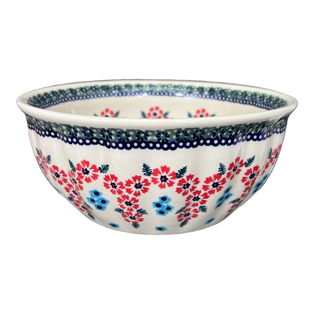 Bowl, Round, 7.75" in "Floral Symmetry" by Manufaktura | M085T-DH18