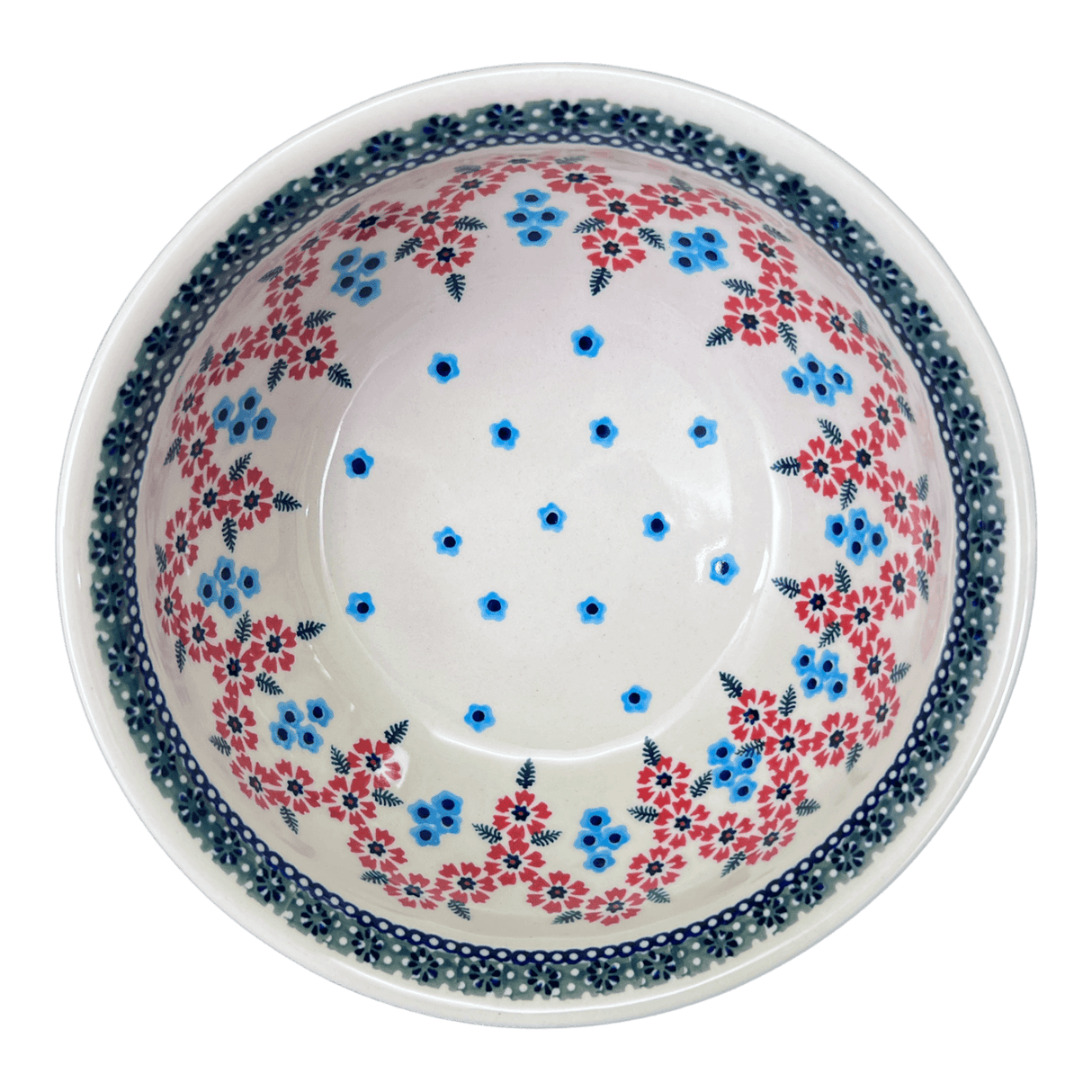 Bowl, Round, 7.75" in "Floral Symmetry" by Manufaktura | M085T-DH18