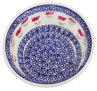 A picture of a Polish Pottery 7.75" Bowl (Poppy Garden) | M085T-EJ01 as shown at PolishPotteryOutlet.com/products/7-75-bowls-m085t-ej01