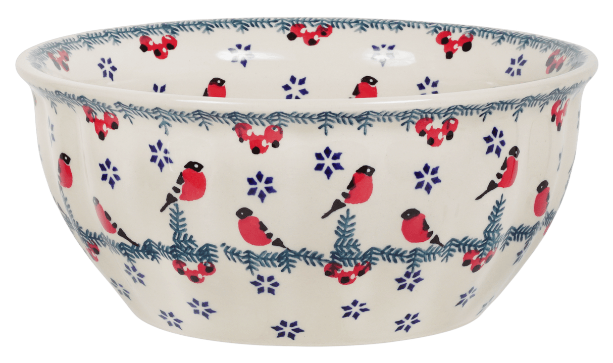 Bowl, Round, 7.75" in "Red Bird" by Manufaktura | M085T-GILE