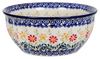 Polish Pottery 7.75" Bowl (Flower Power) | M085T-JS14 at PolishPotteryOutlet.com