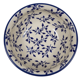 Polish Pottery 7.75" Bowl (Blue Spray) | M085T-LISK Additional Image at PolishPotteryOutlet.com