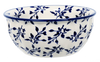 Polish Pottery 7.75" Bowl (Blue Spray) | M085T-LISK at PolishPotteryOutlet.com