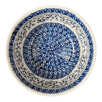 A picture of a Polish Pottery 7.75" Bowl (Baby Blue Eyes) | M085T-MC19 as shown at PolishPotteryOutlet.com/products/7-75-bowl-baby-blue-eyes-m085t-mc19