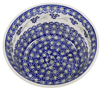 A picture of a Polish Pottery 7.75" Bowl (Vineyard in Bloom) | M085T-MCP as shown at PolishPotteryOutlet.com/products/775-bowls-vineyard-in-bloom