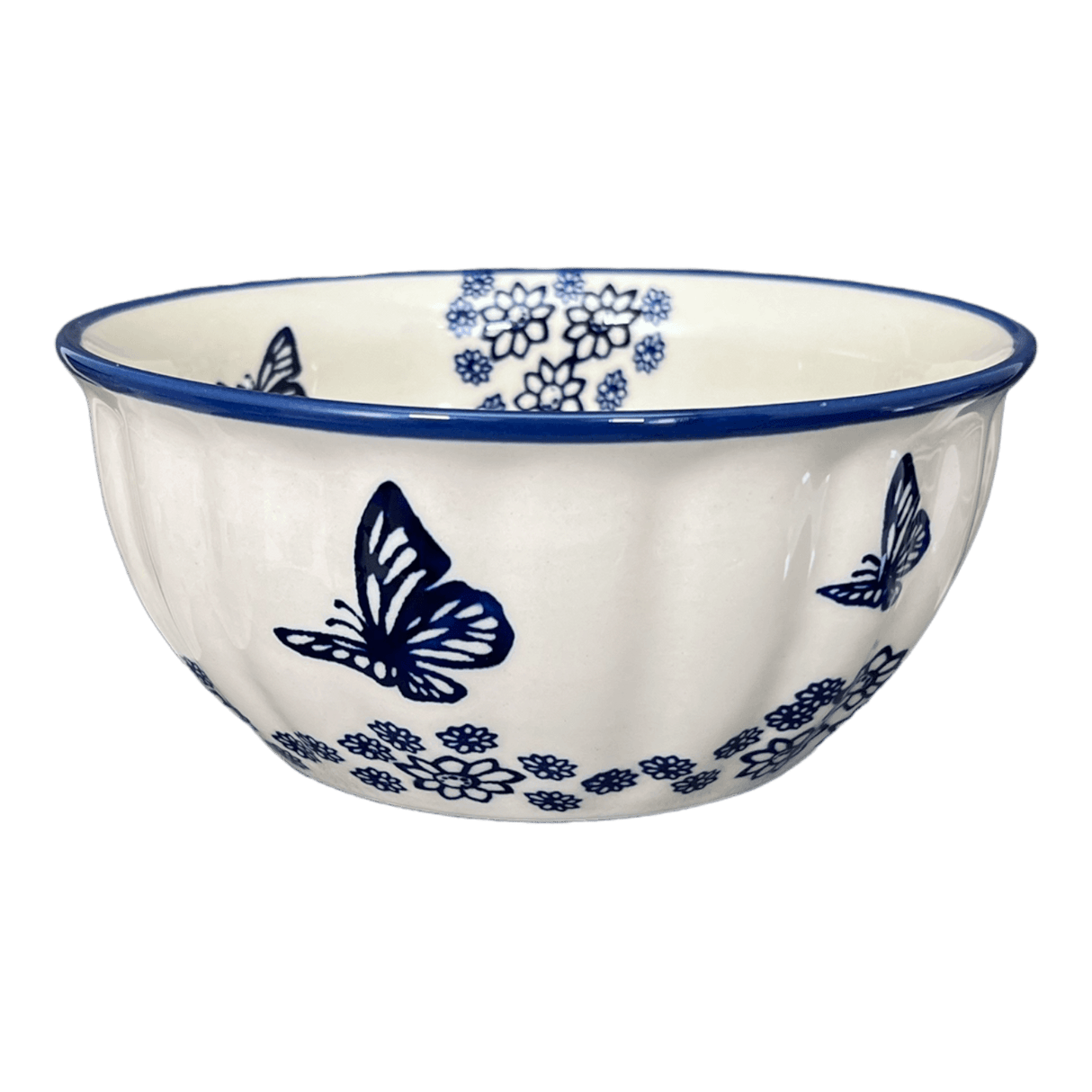 Bowl, Round, 7.75" in "Butterfly Garden" by Manufaktura | M085T-MOT1