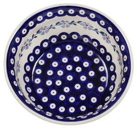 Polish Pottery 7.75" Bowl (Periwinkle Chain) | M085T-P213 Additional Image at PolishPotteryOutlet.com