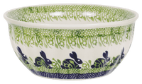 A picture of a Polish Pottery 7.75" Bowl (Bunny Love) | M085T-P324 as shown at PolishPotteryOutlet.com/products/775-bowls-bunny-love