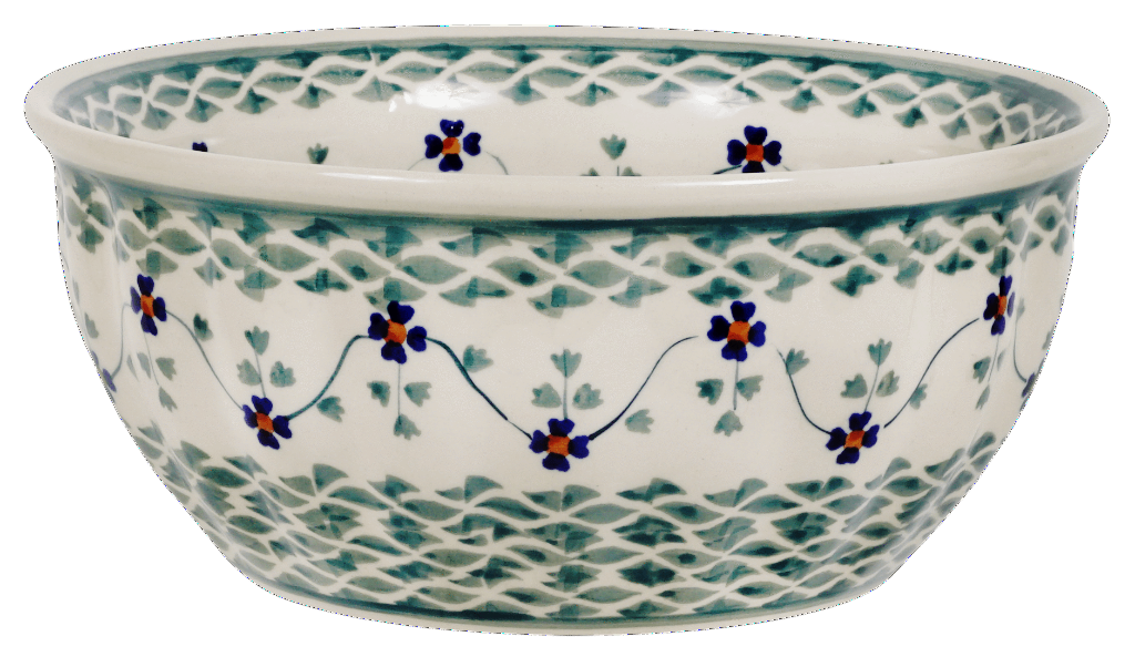 Bowl, Round, 7.75" in "Woven Pansies" by Manufaktura | M085T-RV