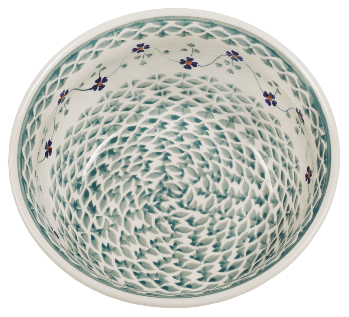 Bowl, Round, 7.75" in "Woven Pansies" by Manufaktura | M085T-RV