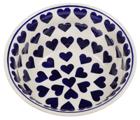 A picture of a Polish Pottery 7.75" Bowl (Whole Hearted) | M085T-SEDU as shown at PolishPotteryOutlet.com/products/775-bowls-whole-hearted