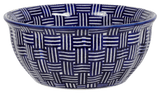 Bowl, Round, 7.75" in "Blue Basket Weave" by Manufaktura | M085U-32