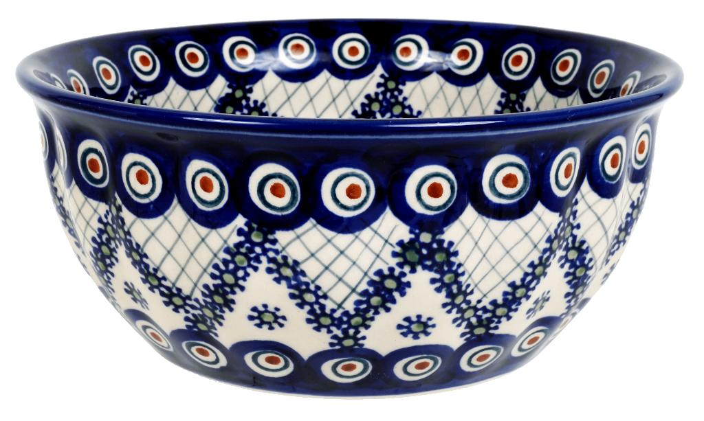 Bowl, Round, 7.75" in "Fancy Peacock" by Manufaktura | M085U-54R