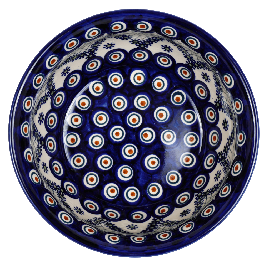 Bowl, Round, 7.75" in "Fancy Peacock" by Manufaktura | M085U-54R