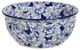 Bowl, Round, 7.75" in "Dusty Blue Butterflies" by Manufaktura | M085U-AS56