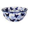 Polish Pottery 7.75" Bowl (Blue Butterfly) | M085U-AS58 at PolishPotteryOutlet.com